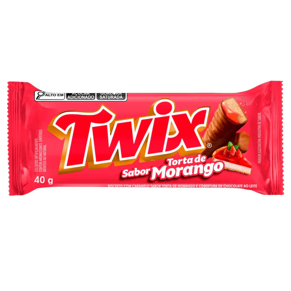 imagem de Chocolate Twix 40G Torta De Morango