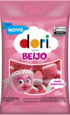 imagem de Bala Dori Beijo Gelatina 60G
