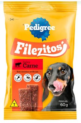 imagem de Racao Pedigree Filezitos Carne 60G