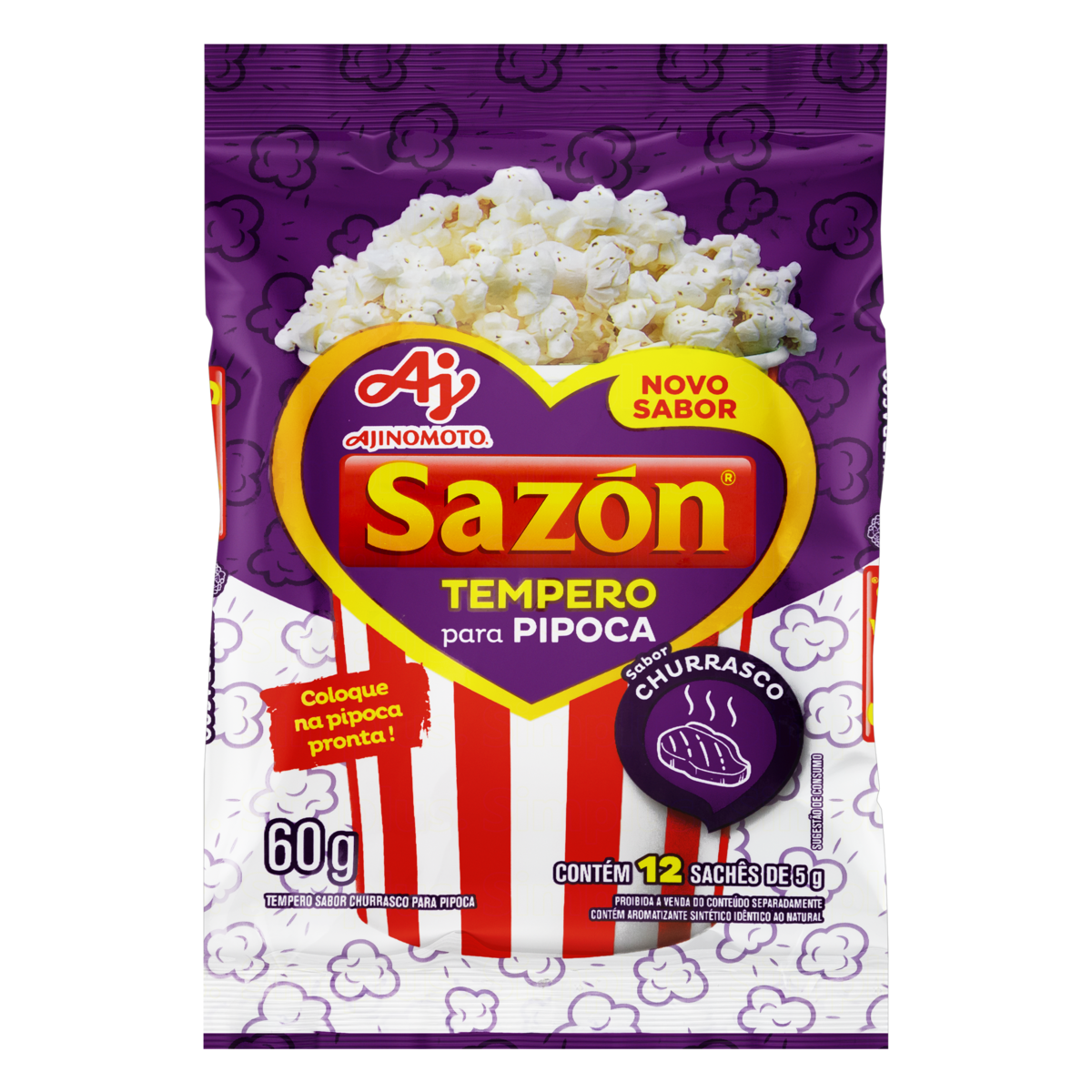 imagem de Sazon Pipoca Sabor Churrasco 60G