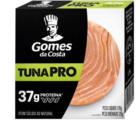 imagem de Atum Gomes Da Costa Tunapro 37g Proteina Solido Ao Natural 170G