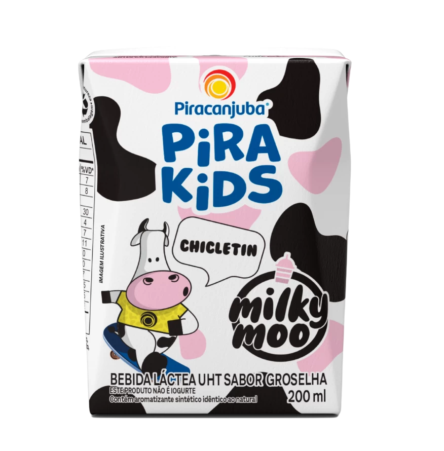 imagem de Bebida Lactea Pirakids Milkymoo Chicletin 200Ml