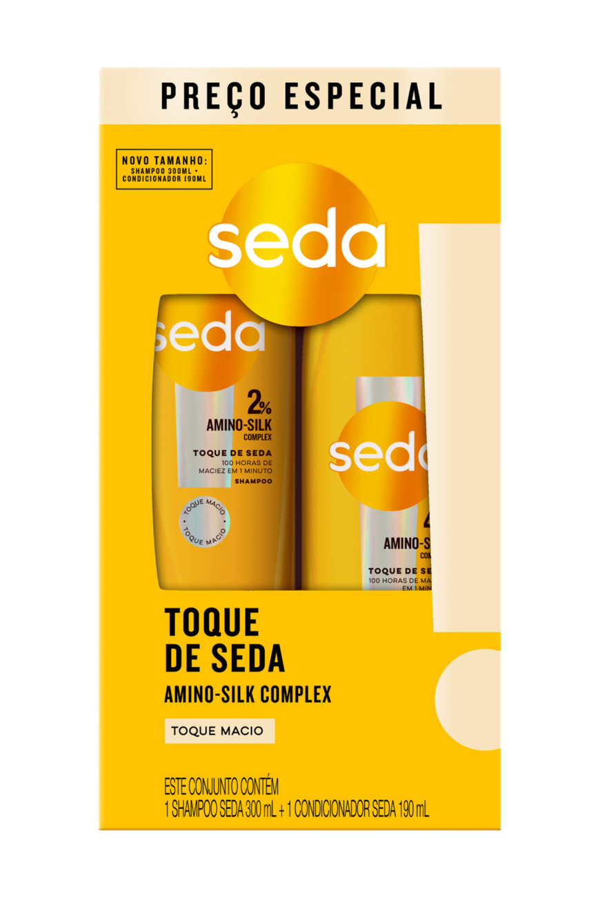 imagem de Kit Seda Shampoo+Condicionador 300Ml/190Ml Toque De Seda