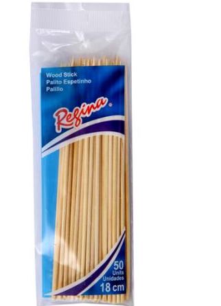 imagem de Palito Regina Para  Churras 18Cm Com 50