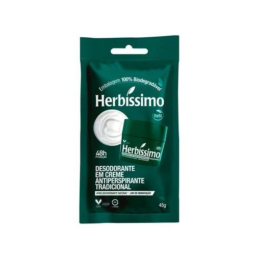 imagem de Desodorante Herbissimo Creme 45G Tradicional Refil