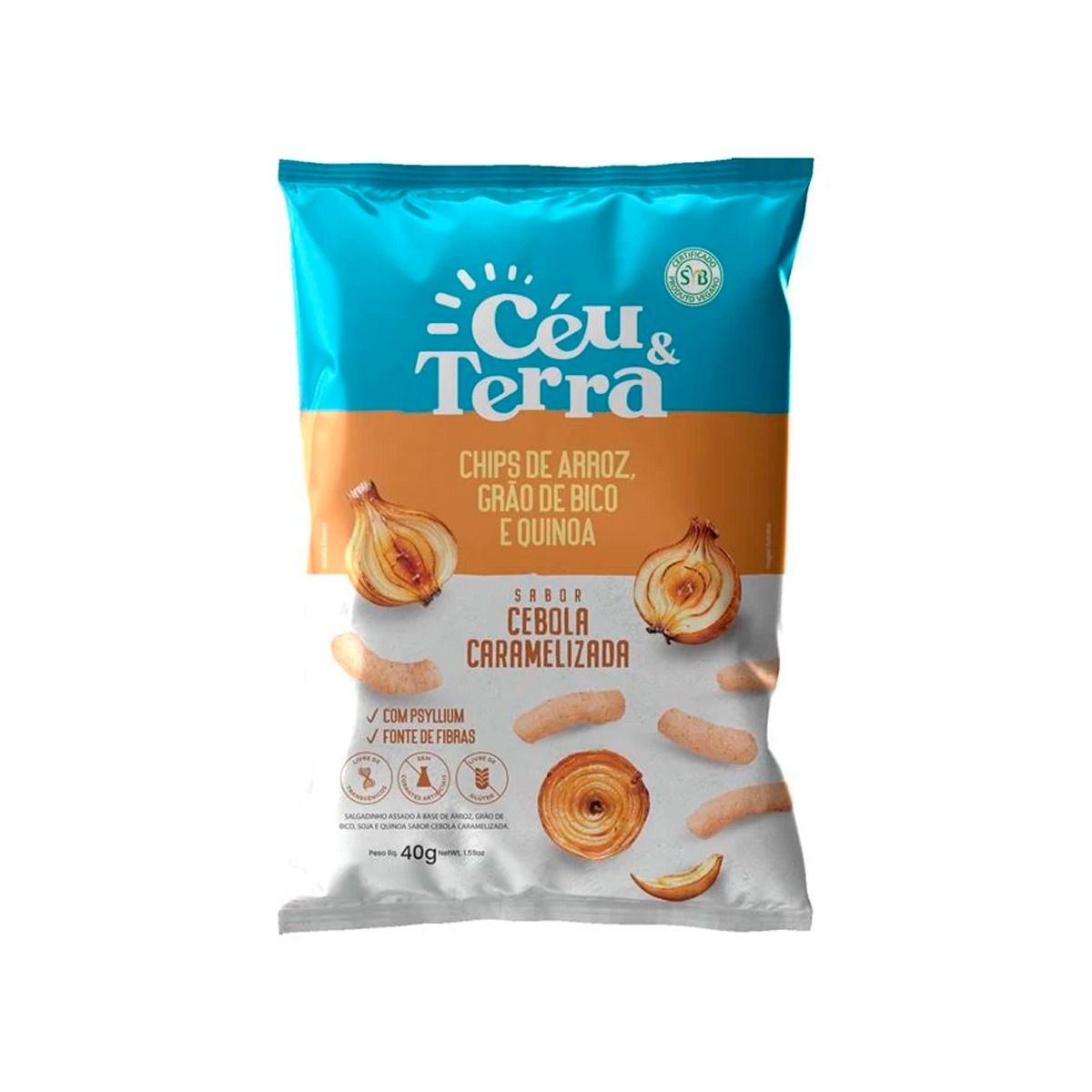imagem de Chips De Arroz Ceu Da Terra Cebola Caramelizada 40G