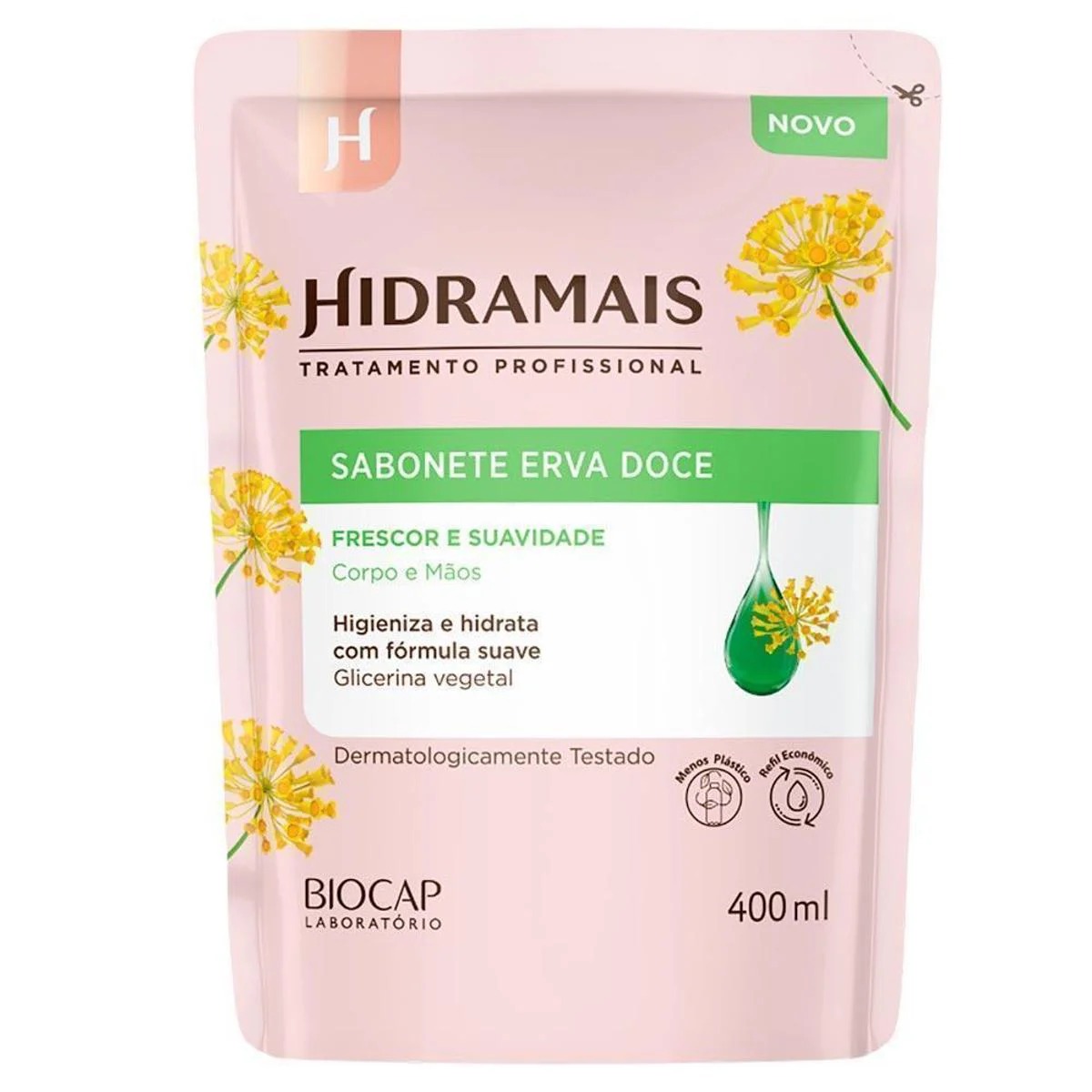 imagem de Sabonete Liquido Hidramais Erva Doce De Refil 400Ml