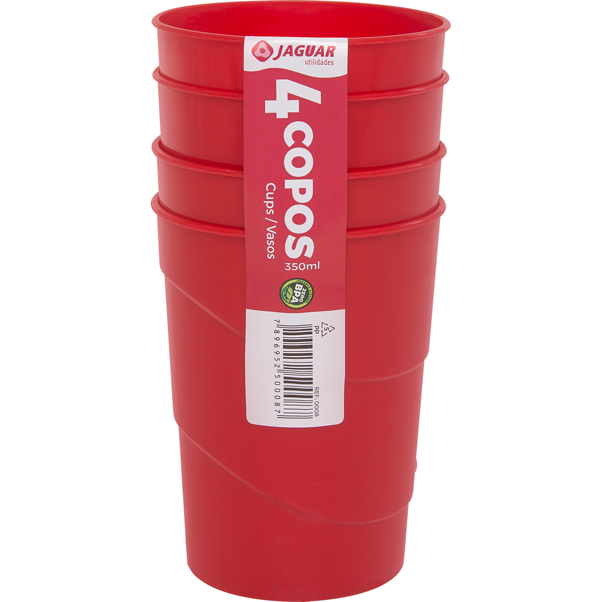 imagem de Copo Jaguar Plastico Com 4
