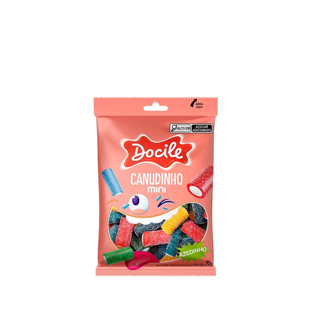 imagem de Bala Docile Canudinho Azedinho Mini 70G