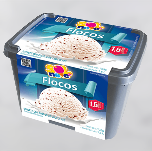 imagem de Sorvete Sol E Neve 1,5L Flocos