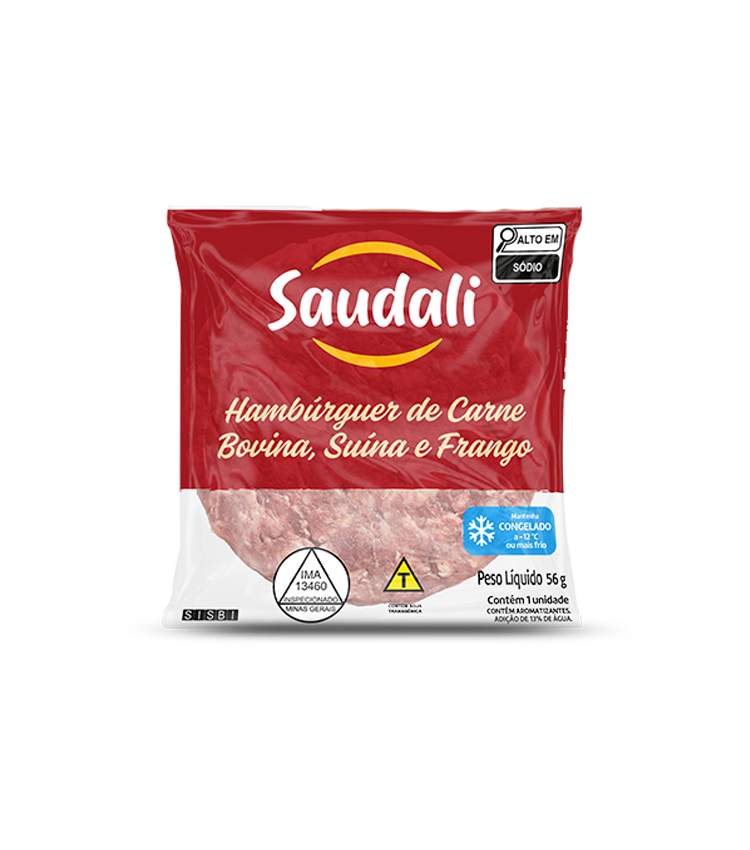 imagem de Hamburguer Saudali Bov/Suino/Frango 56G
