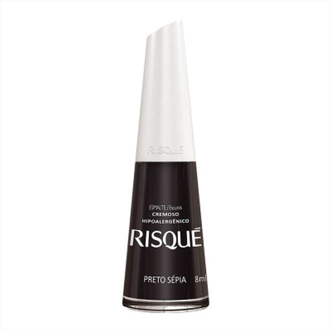 imagem de Esmalte Risque 8Ml Preto Sepia Reg Ultra Creme