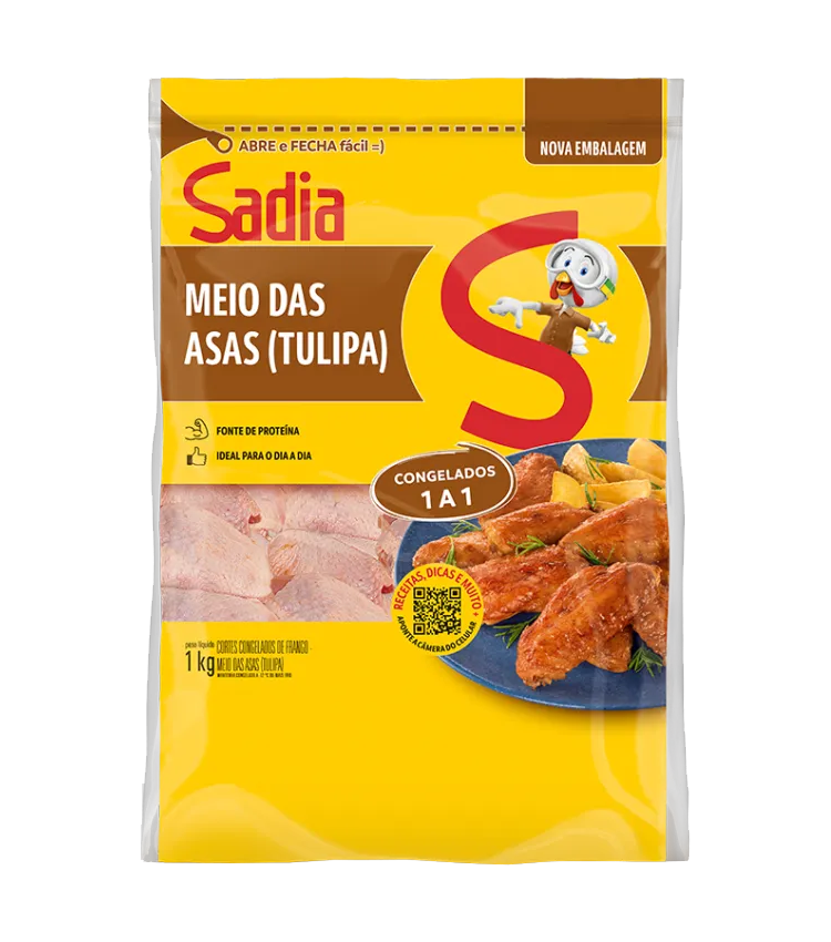 imagem de Carne Frango Sadia Meio Da Asa Pacote 1Kg