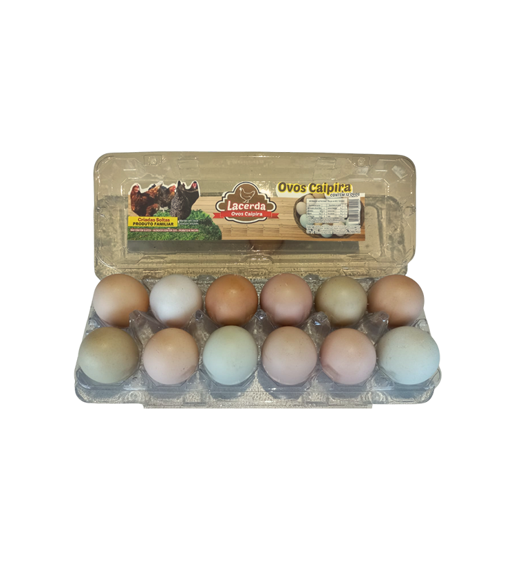 imagem de Ovos Caipira Lacerda Bandeija Com 12