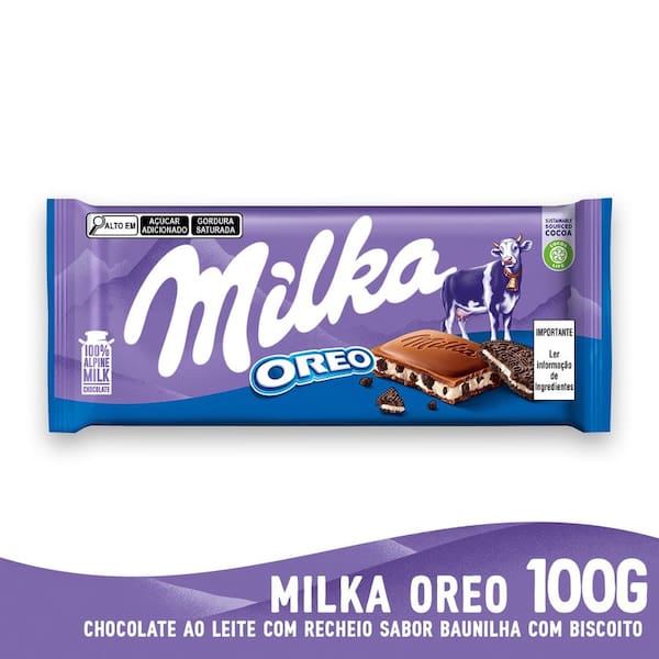 imagem de Chocolate Milka Recheado Oreo 100G