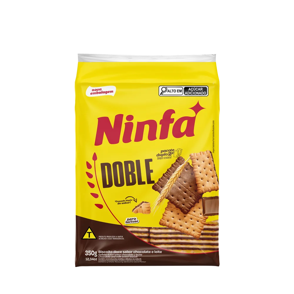 imagem de Biscoito Ninfa Doble Leite + Chocolate 350G