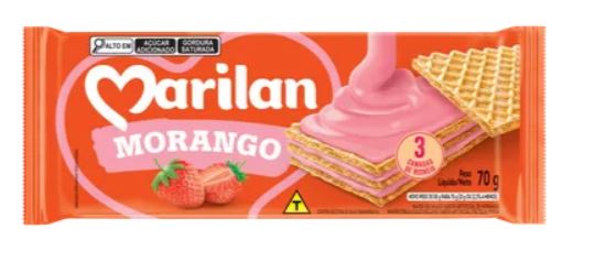 imagem de Biscoito Marilan Wafer Morango 70G