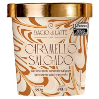 imagem de Sorvete Bacio Di Latte Caramelo Salgado 490Ml