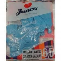 imagem de Balao Junco Latex Liso Numero 65 Azul Cl Com 50