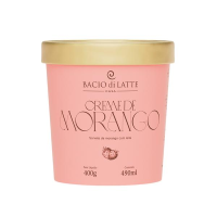 imagem de Sorvete Bacio Di Latte Creme Morango 490Ml